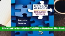 Online Research Methods for the Behavioral Sciences  For Full