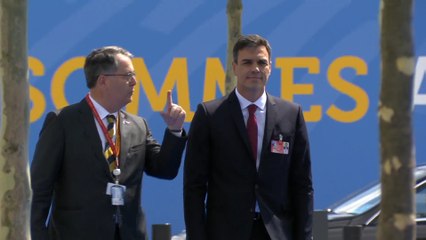 Llegada de Pedro Sánchez al Consejo del Altántico Norte