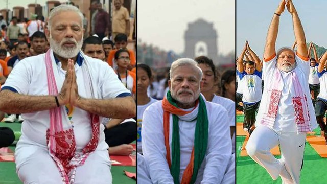 International Yoga Day 2019: 'యోగా డే' ఉత్సవాలు... యోగా కార్యక్రమంలో పాల్గోన్న మోడీ!!