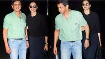 Deepika Padukone flies for Bangalore with father Prakash Padukone; Check Out | FilmiBeat