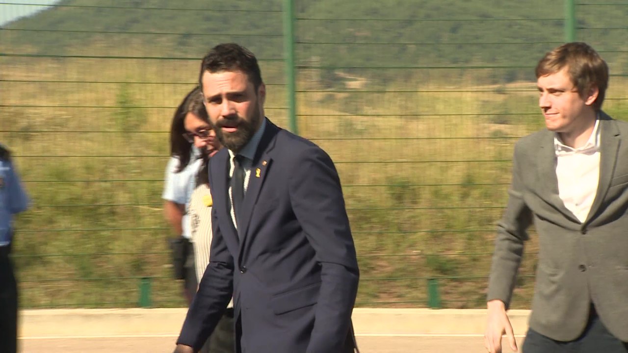 Torrent visita a Junqueras, Romeva, Sànchez y Cuixart en Lledoners