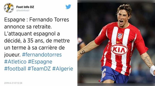 Football. À 35 ans, Fernando Torres met un terme à sa carrière
