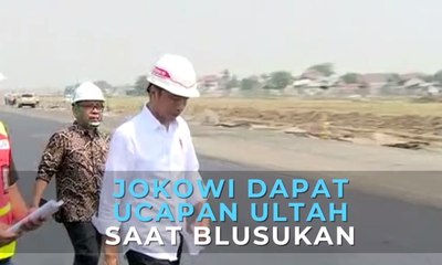 Saat Blusukan Jokowi Dapat Ucapan Ultah dari Pekerja Proyek