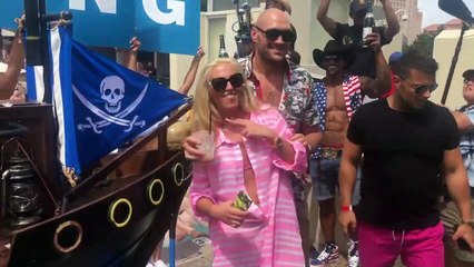 THE MORNING AFTER ..... TYSON FURY, PARIS & TEAM FURY LOVING LIFE IN LAS VEGAS AFTER TOM SCHWARZ WIN