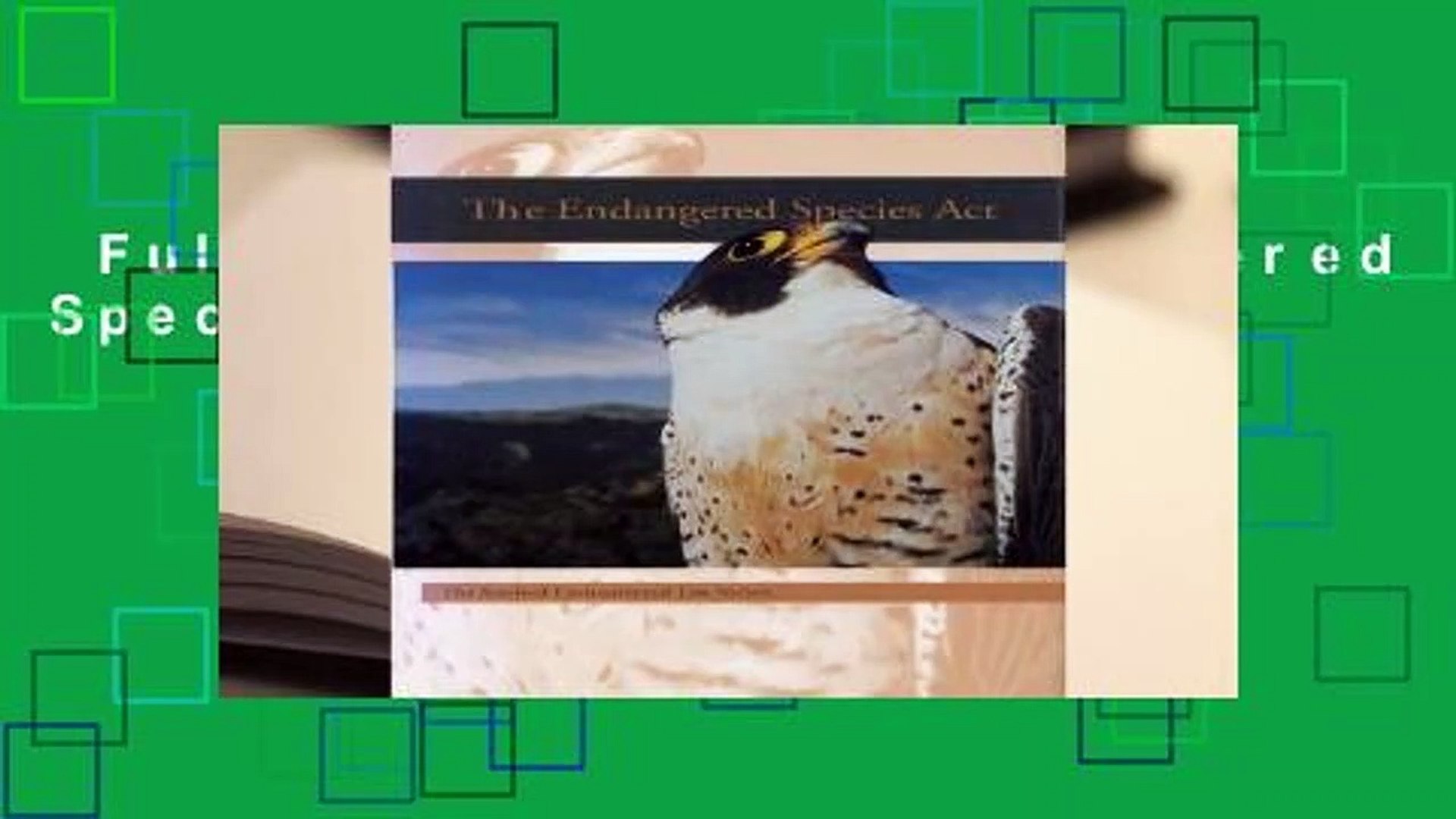 Full E-book  The Endangered Species Act  Review