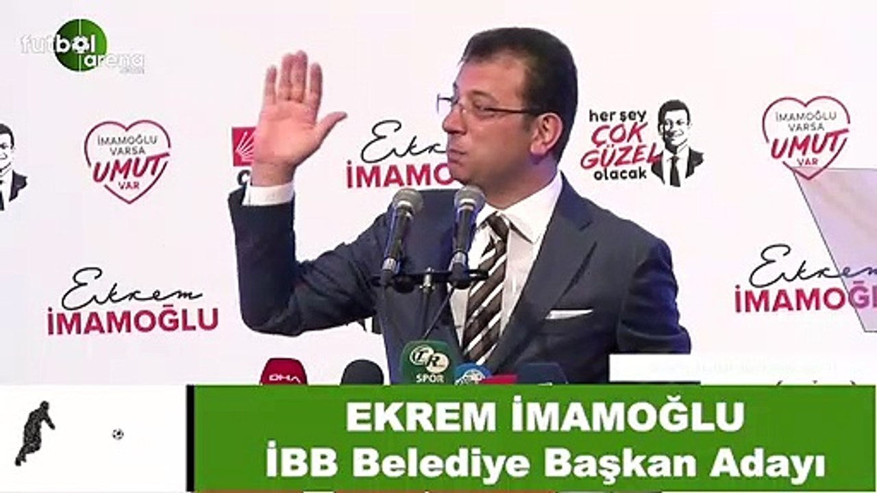 Ekrem İmmaoğlu: "Spor ve sporcu ruhundan iyi anlarım topa iyi vurmayı ve kurtarmayı da iyi bilirim"