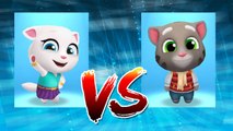 Neon Angela vs Frosty Tom — Talking Tom Gold Run — Cute Puppy and Cats