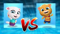 Neon Angela vs Talking Ginger — Talking Tom Gold Run — Cute Puppy and Cats