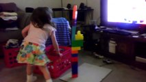 My 4 Year Old Stacking Legos With Cerebral Palsy