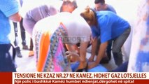 Report TV - Përplasja te KZAZ në Kamëz, momenti kur polici bashkiak humb ndjenjat