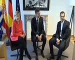 Merkel se reúne con Sánchez y Tsipras