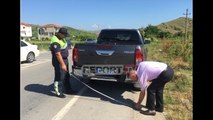 Report TV - Aksident në Korçë , 21 vjeçarja humb jetën pasi u përplas nga makina me shofer grek