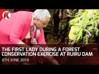 The First lady During Bamboo Planting Exercise in Ruiru Dam, Kiambu County