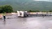 RTV Ora - Shikoni si është aksidentuar kamioni në Rrugën e Kombit