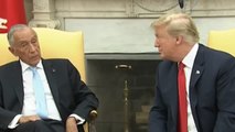 El zasca del presidente luso a Trump en la Casa Blanca: 