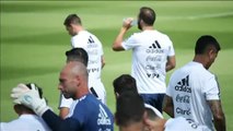 Argentina entrena con la mente puesta en la selección francesa