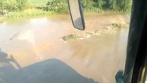 Las lluvias en el norte de Castilla León desborda algunos arroyos y deja carreteras anegadas