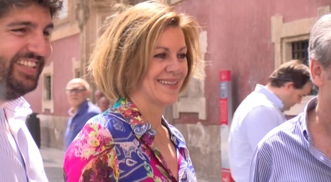 Cospedal durante su visita a Murcia