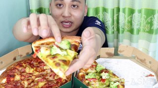 ASMR THE PIZZA COMPANY | GREEN PRESTO PIZZA WITH BROCCOLI AND HAWAII PIZZA