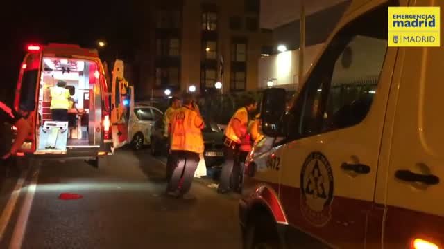 Dos heridos tras un accidente de moto en Madrid