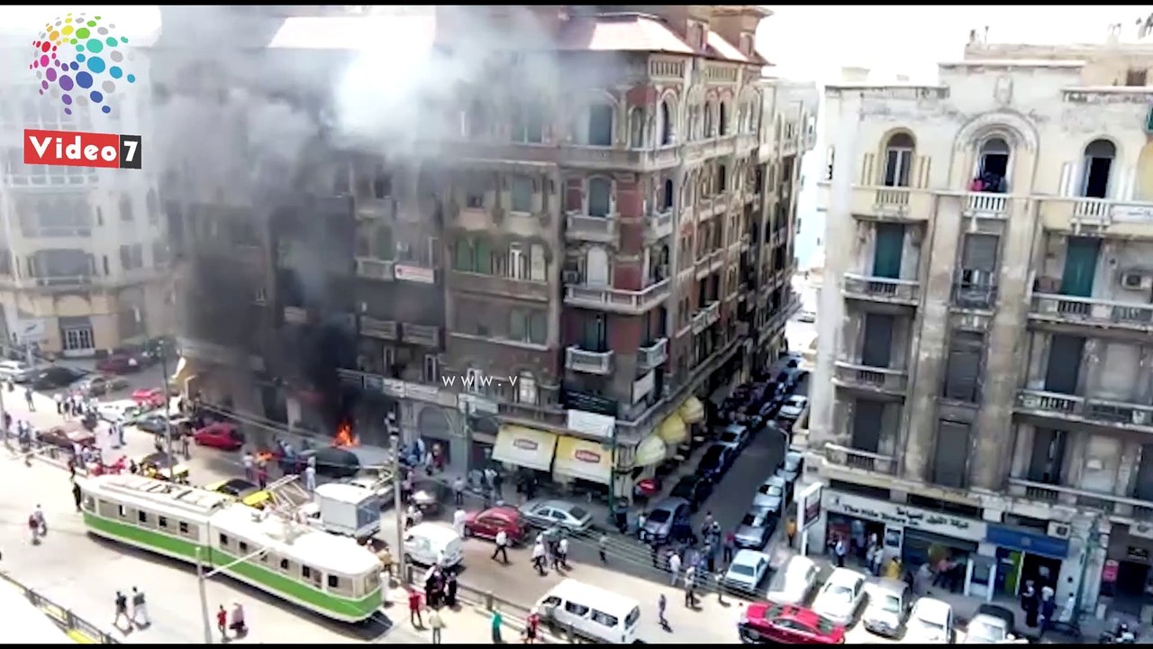 حريق فى عمود كهرباء بمحطة الرمل فى الإسكندرية
