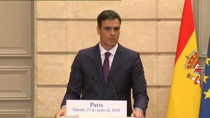 Sánchez agradece a Macron su solidaridad en la decisión del buque 'Aquarius'