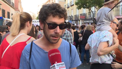 Protestas frente al Ministerio de Justicia por la salida de 'La Manada'