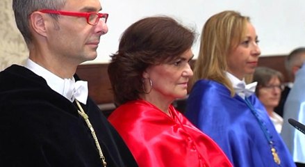 Carmen Calvo en la Universidad de Salamanca