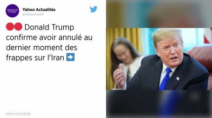 Donald Trump reconnaît avoir annulé des frappes militaires visant l’Iran