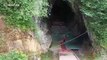 Drone footage reveals basketball court hidden inside a cave in China's Guizhou