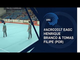 Henrique BRANCO & Tomas FILIPE (POR) - 2017 Acro Europeans, junior balance final