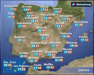Previsión del tiempo para este jueves 21 de junio