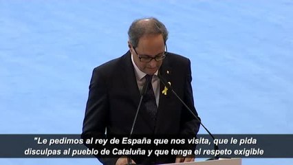 Torra pide al rey que rectifique sus declaraciones del 3 de octubre