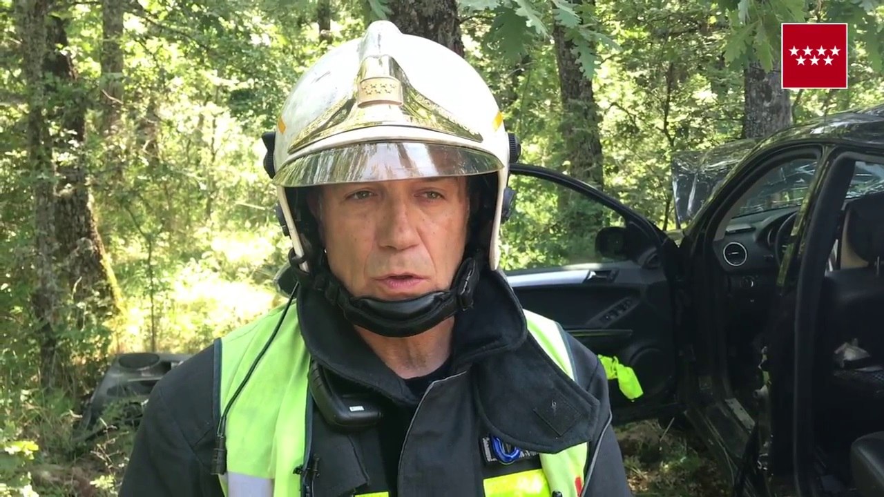 Bomberos informan sobre el accidente en la M-505