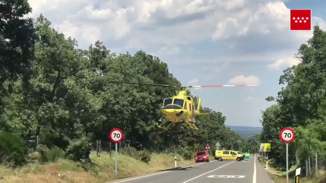 Cuatro heridos al chocar un monovolumen contra un árbol en la M-505