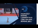 Noémie LAMMERTYN & Lore VANDEN BERGHE (BEL) - 2017 Acro European silver medallists, dynamic