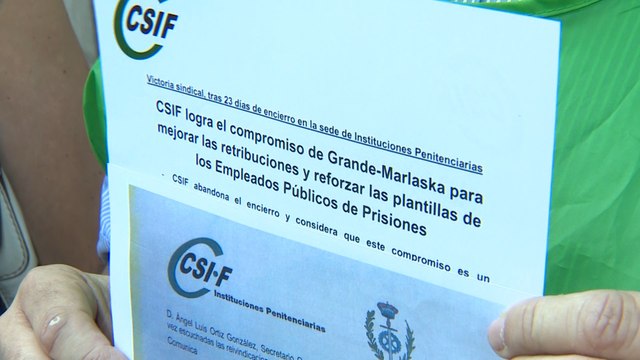 Funcionarios de prisiones levanta el encierro para negociar con Gobierno