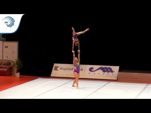 Beatriz FERREIRA & Catarina MARTINS (POR) - 2015 junior All-Around Acro Euro bronze medallists