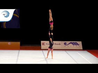 Elizaveta SAFONOVA & Evelina BAVYKINA (RUS) - 2015 junior All-Around Acro Euro silver medallists
