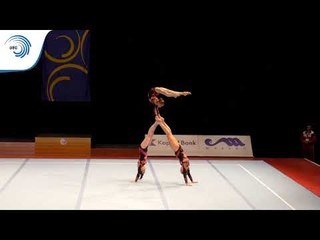 BALEZINA, ZUBAREVA & RODYGINA (RUS) - 2015 Acrobatic junior European silver medallists Balance