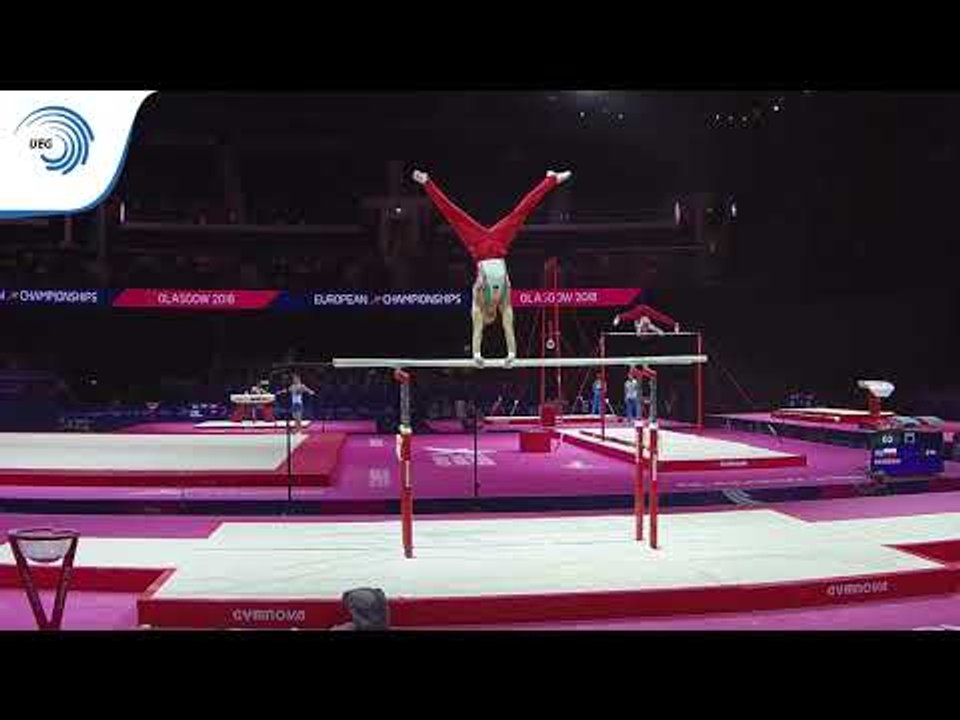 Aleh TSIASELSKI (BLR) - 2018 Artistic Gymnastics Europeans, junior qualification parallel bars