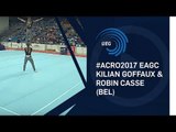 Kilian GOFFAUX & Robin CASSE (BEL) - 2017 European Champions, dynamic