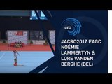 Noémie LAMMERTYN & Lore VANDEN BERGHE (BEL) - 2017 Acro European silver medallists, all-around