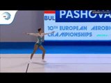 Darina PASHOVA (BUL) - 2017 Aerobics Europeans, individual women final