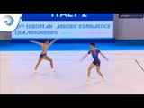 Michela CASTOLDI & Davide DONATI (ITA) - 2017 Aerobics Europeans, mixed pairs final
