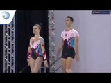 Ayse ONBASI & Mehmet ERSOS (TUR) - 2017 Aerobics European silver medallists, junior mixed pairs