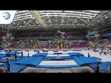 Ekaterina FETKULINA & Daria NAZUKOVA (RUS) - 2016 Trampoline Synchro jr Europeans, silver medallis