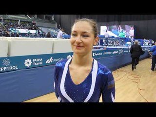 Natalia Moskvina (UKR) - 2018 Trampoline Europeans, interview after qualifications - in Russian!