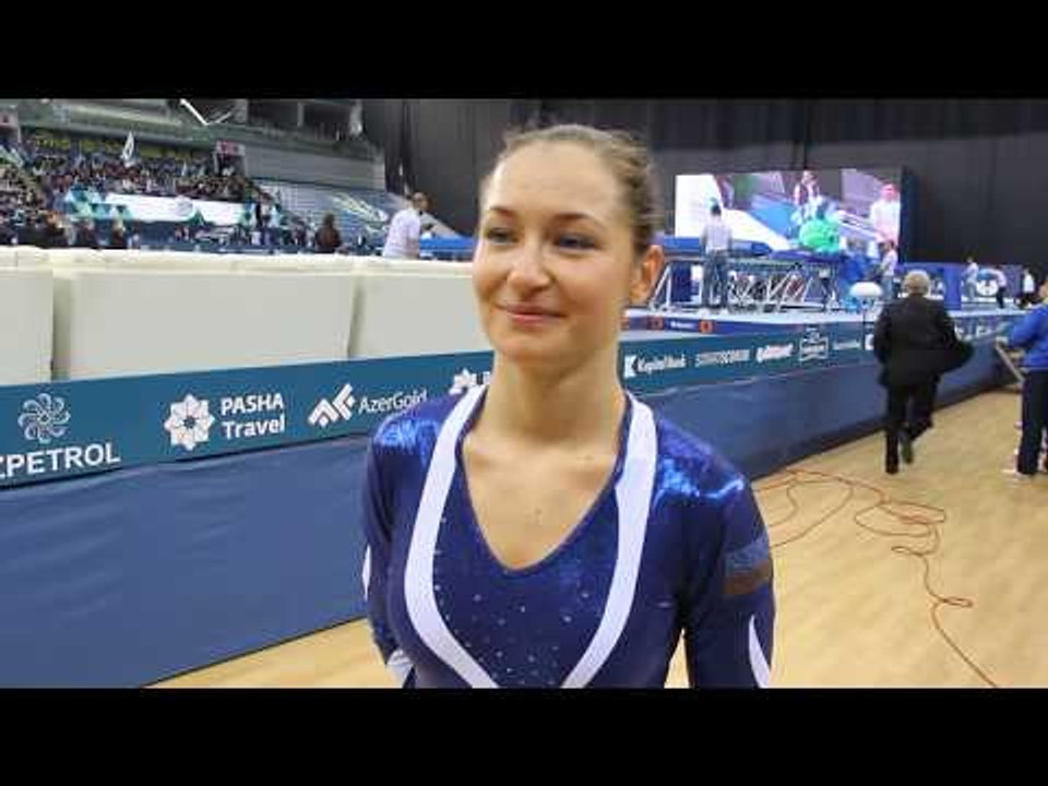 Natalia Moskvina (UKR) - 2018 Trampoline Europeans, interview after qualifications - in Russian!