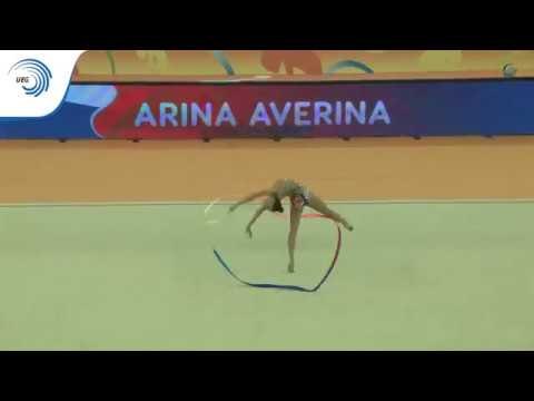 Arina AVERINA (RUS) - 2018 Rhythmic Europeans, all around final ribbon